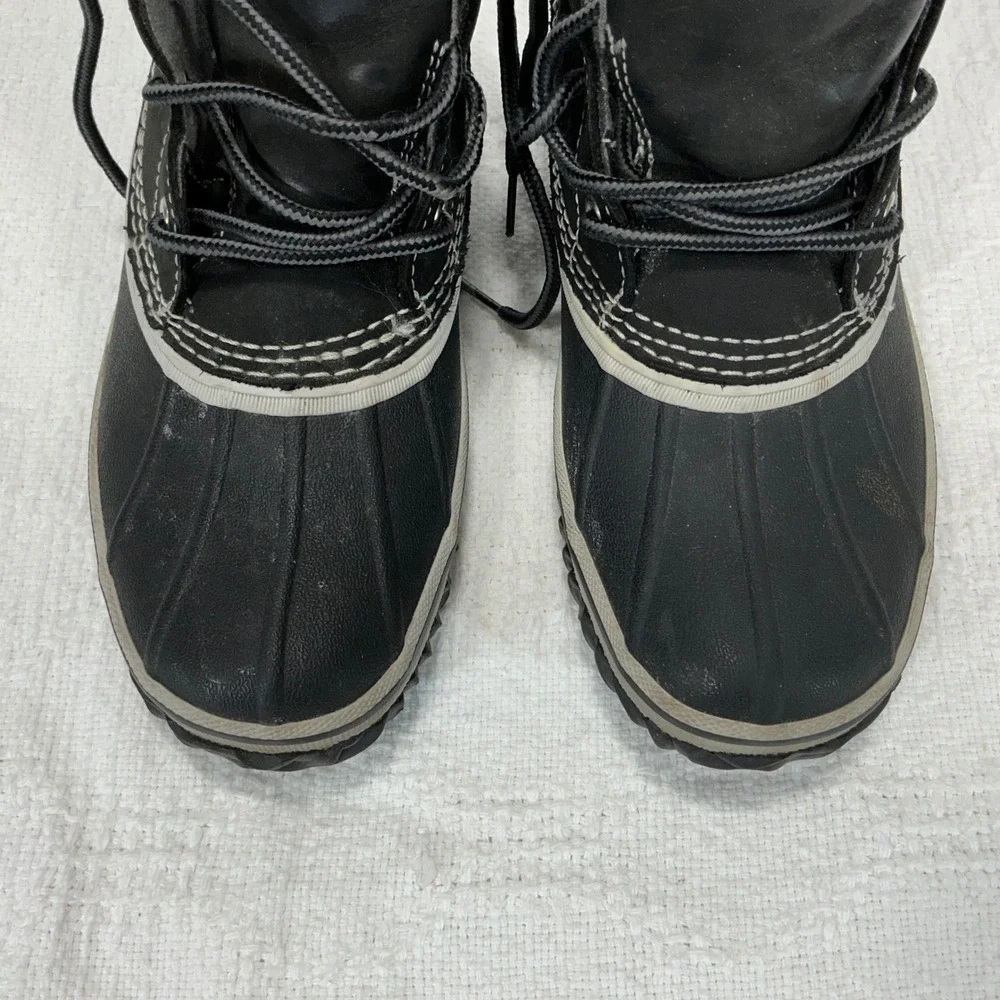 Eddie Bauer Women's Black Duck Boots‎ Waterproof Winter Snow Size 6